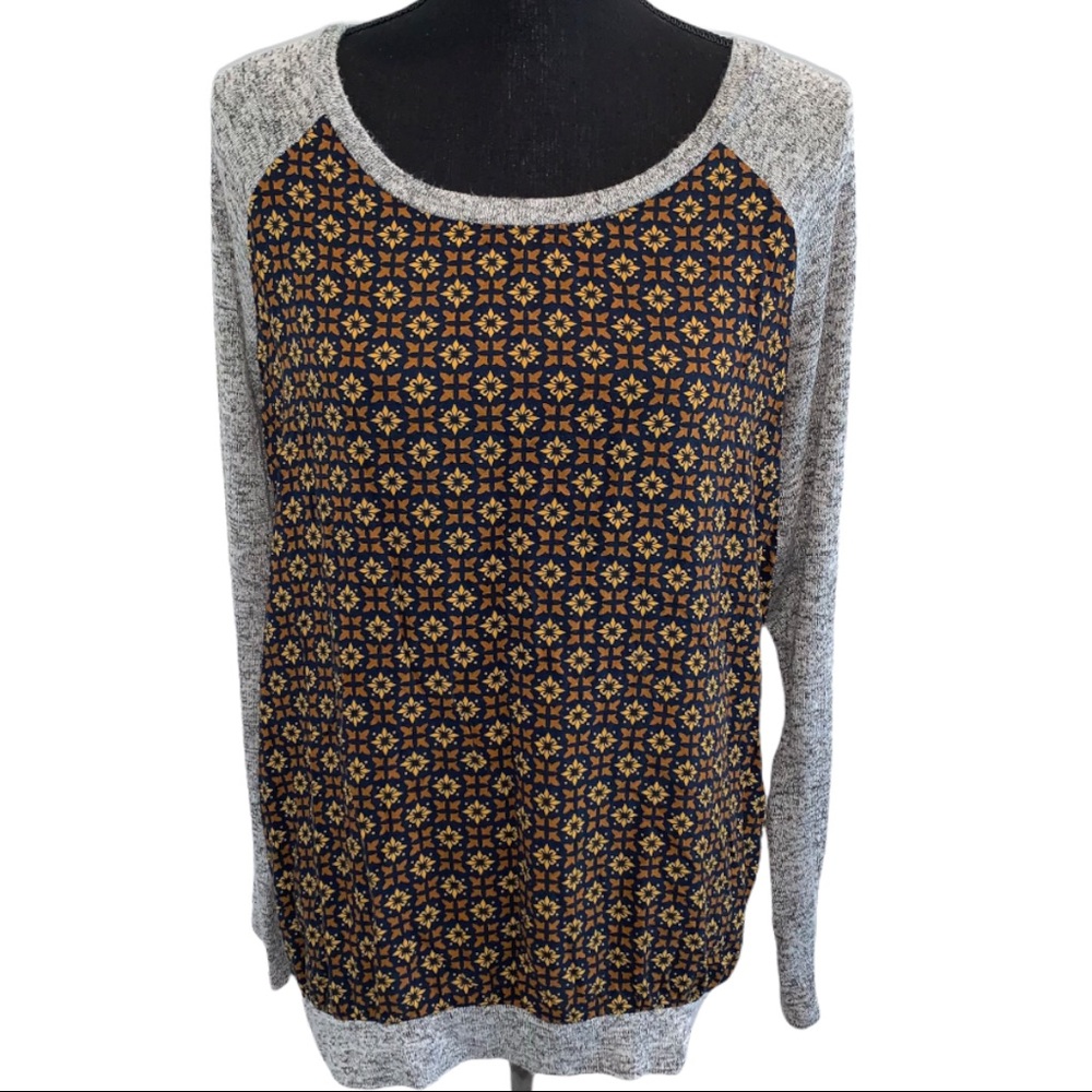 KUT From the Cloth Mixed Materials Top Sweater